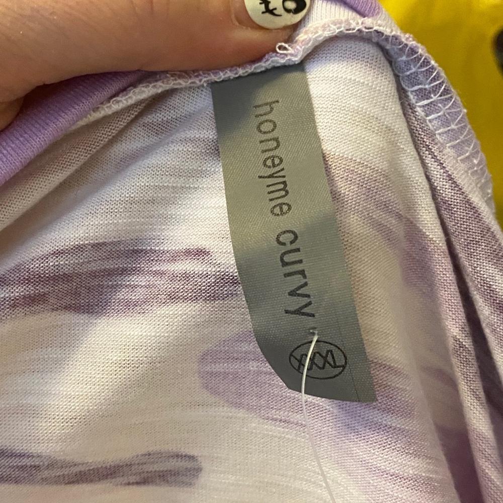 3xl purple tie dye honeyme top - Picture 2 of 2